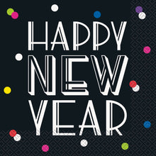 Neon Dots New Years Lunch Napkins 16ct