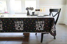 Neon Dots New Years Rectangular Plastic Table Cover 54 x 84