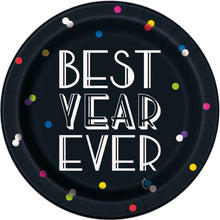 Neon Dots New Years Round 7in Dessert Plates 8ct