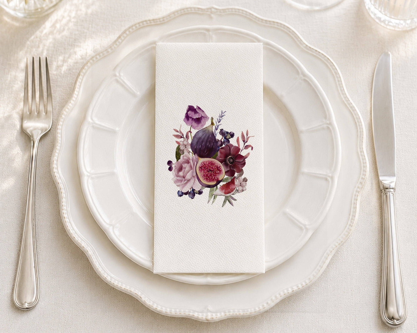 Fig Bouquet - Printed Guest Towel