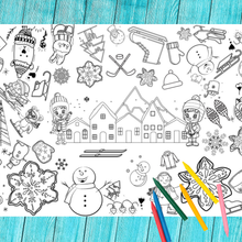 Winter Wonderland Coloring Tablelc | Winter Onederland Party