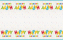 Happy Balloon Birthday Rectangular Plastic Table Cover 54in x 84in