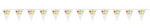 Happy Balloon Birthday Plastic Flag Banner 12ft