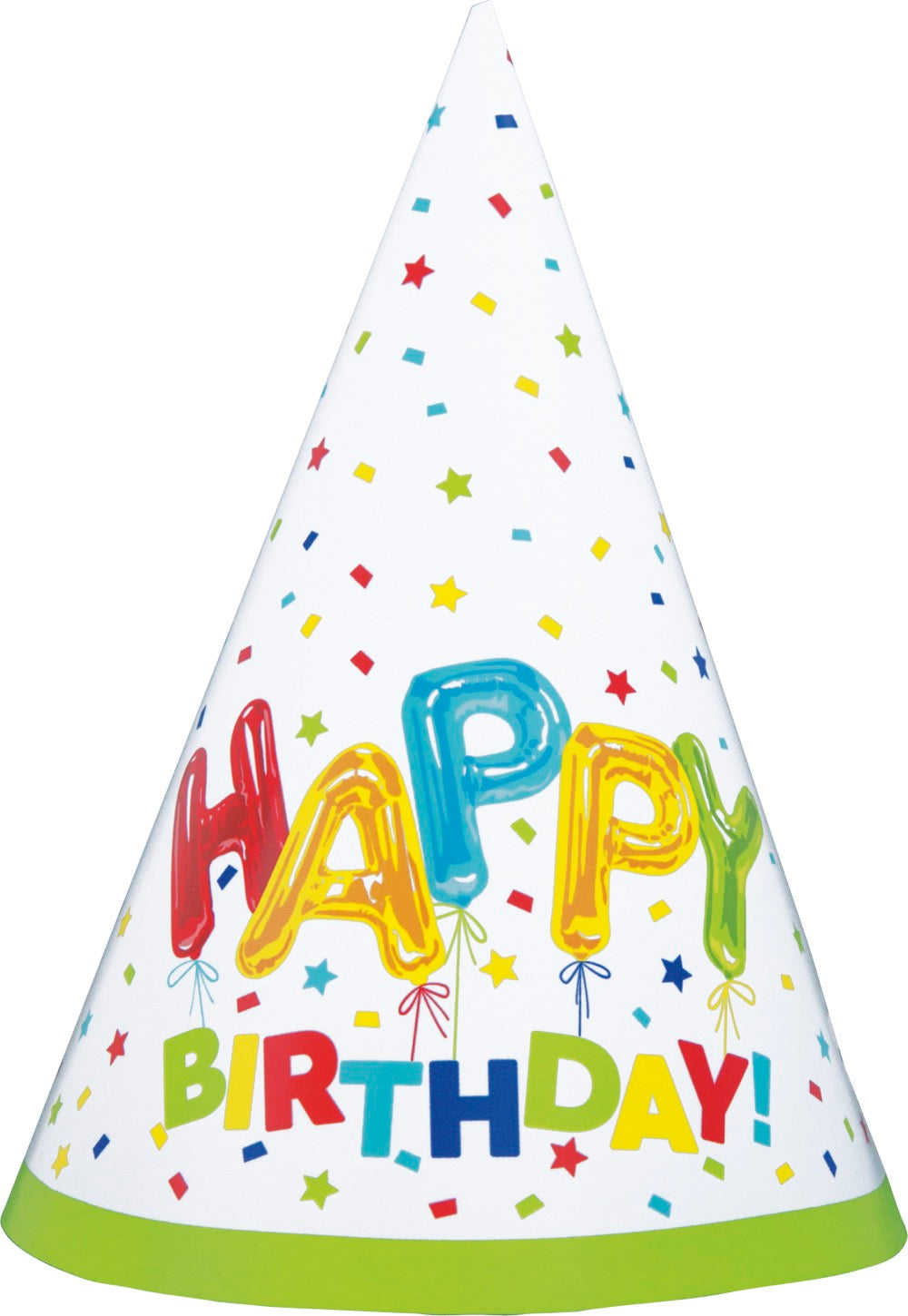 Happy Balloon Birthday Party Hats 8ct