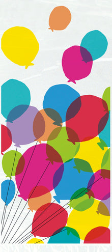 Balloons & Rainbow Birthday Cellophane Bags 5" x 11" 20ct
