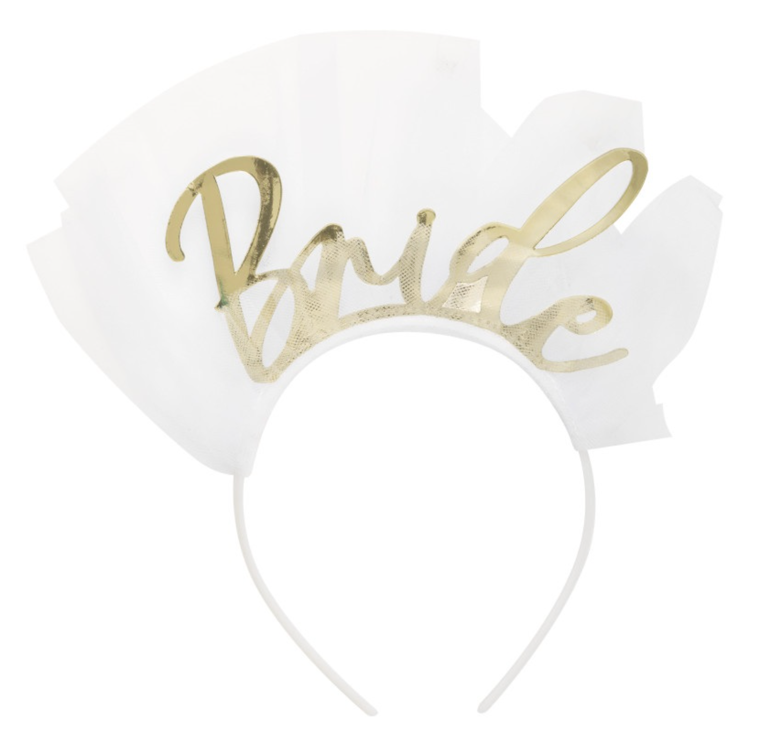 Gold Foil & Tulle Bride Party Headband