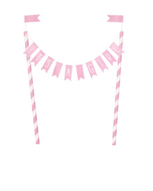 It's a Girl Baby Shower Bunting Cake Topper