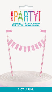 It's a Girl Baby Shower Bunting Cake Topper