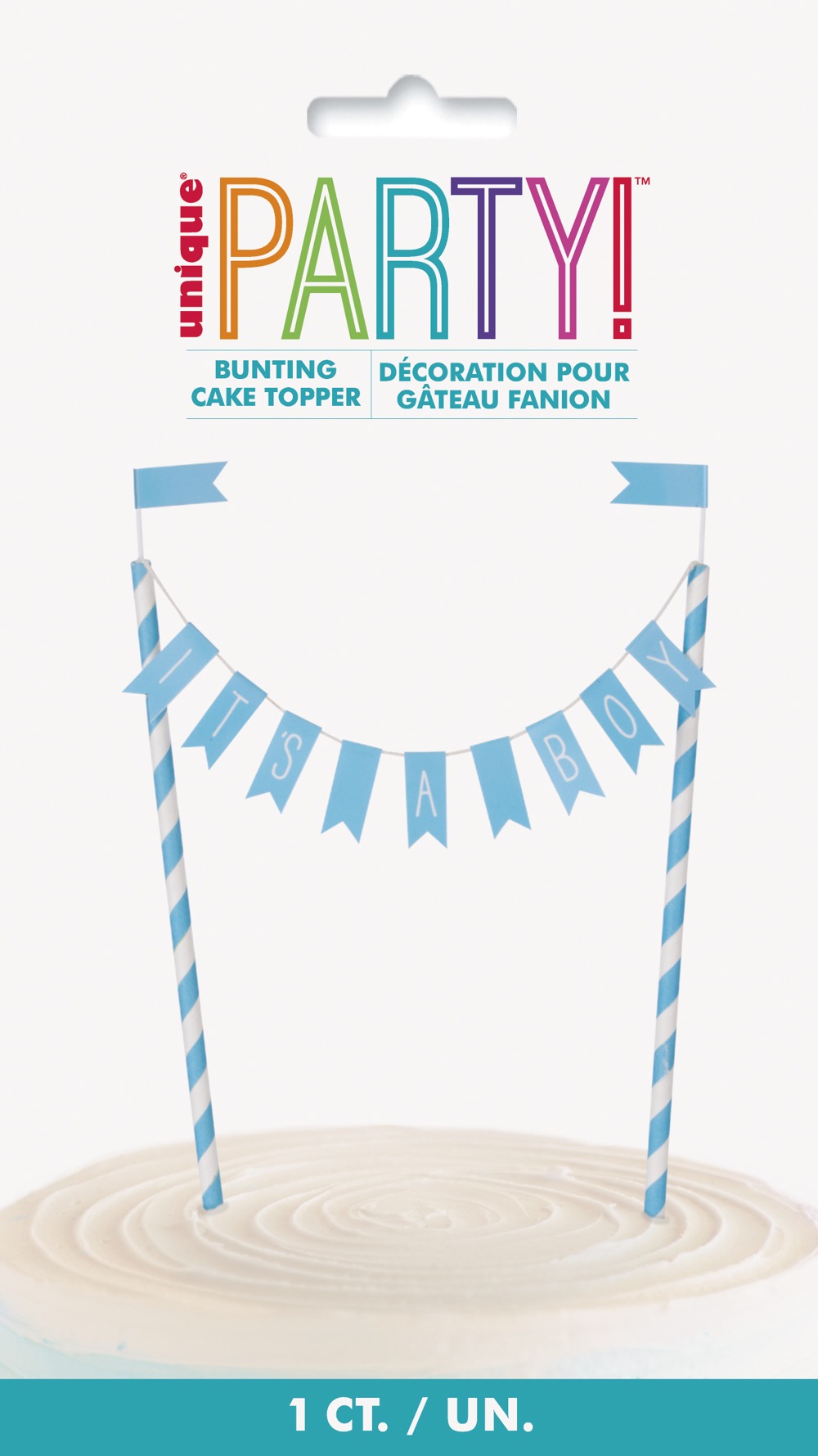 It's a Boy Baby Shower Bunting Cake Topper