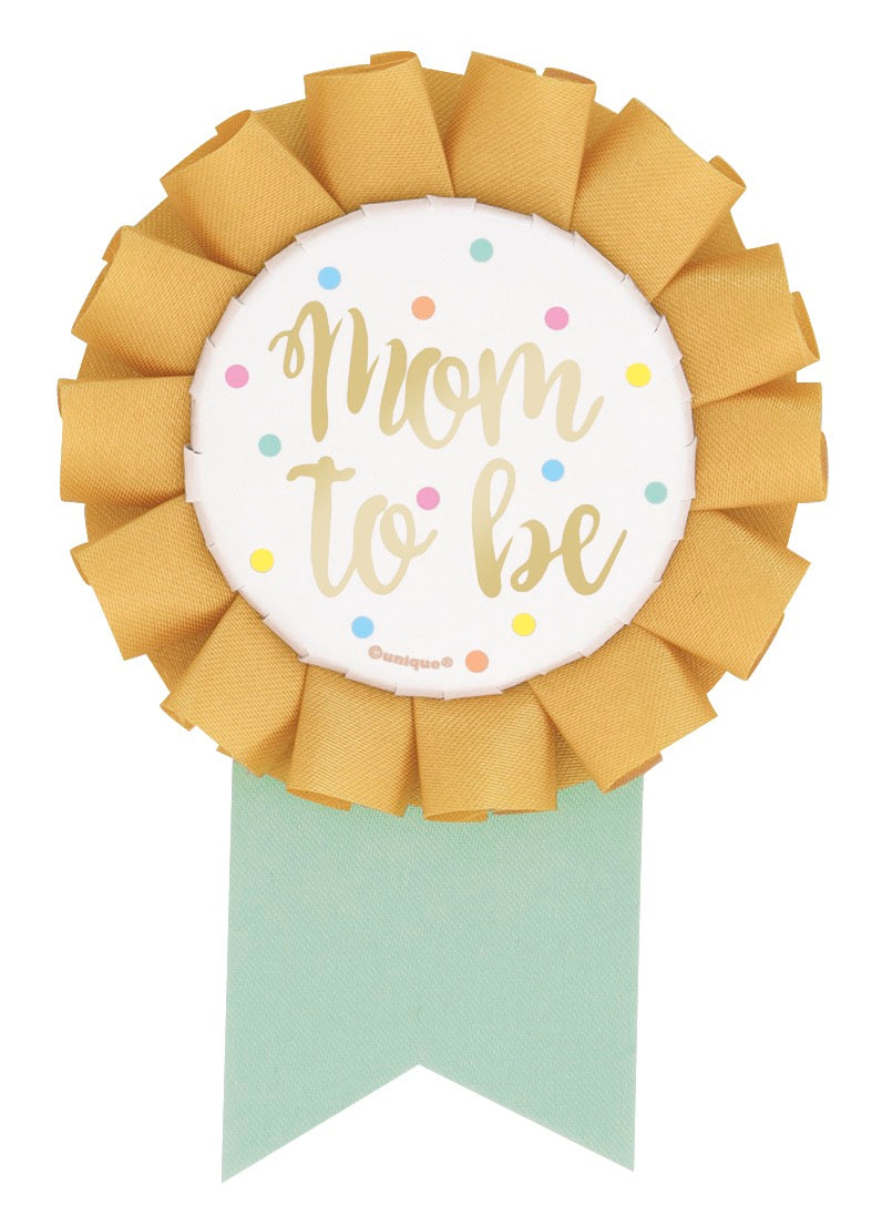 Mom to Be Foil Badge