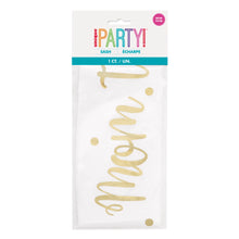Gold Foil Mom to Be Satin Sash