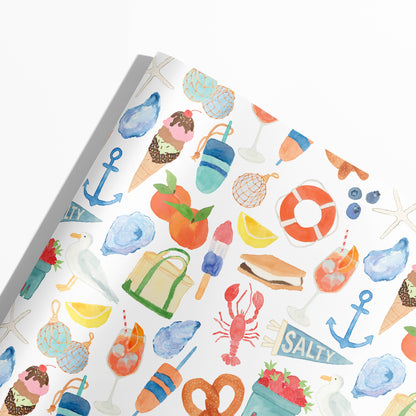 East Coast Summer Gift Wrap | East Coast Icons Gift Wrap