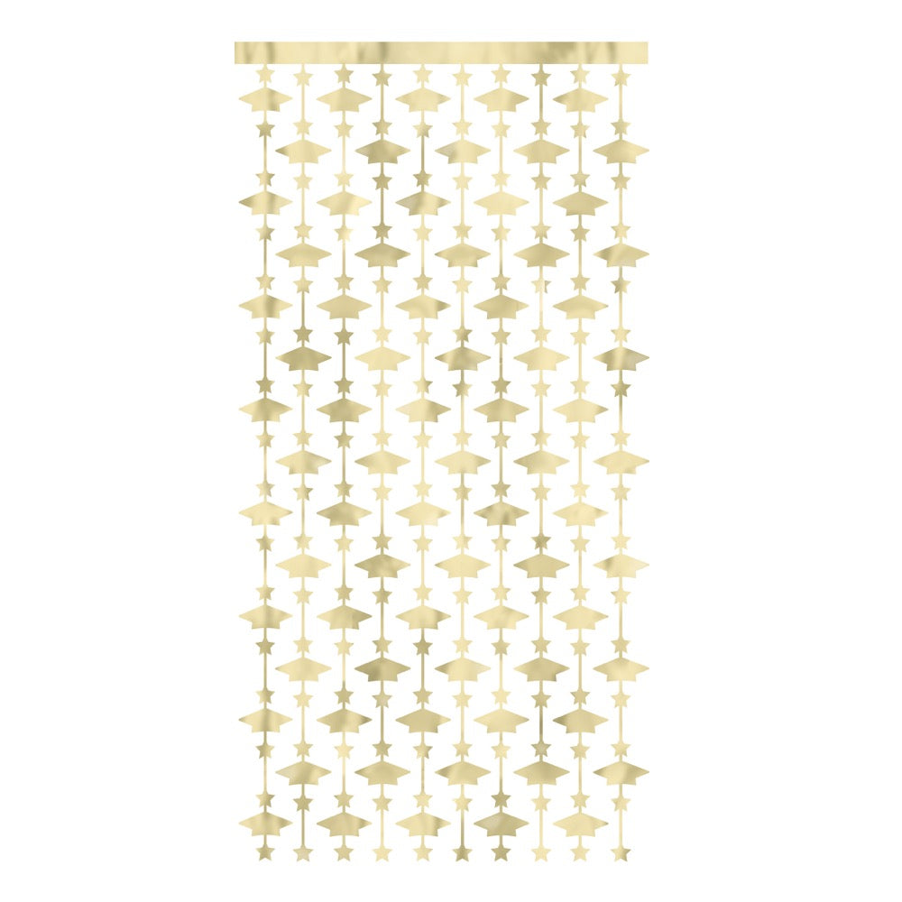 Golden Star Graduation Photo Backdrop 39X79