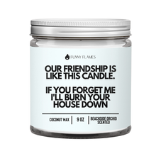 Our Friendship Is Like This Candle if you forget about me...