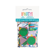 Geometric Shape Primary Foil Confetti 2oz