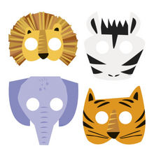 Animal Safari Paper Masks 8ct