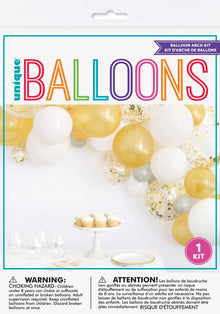 Assorted Solid and Foil Confetti Latex Balloon Arch Kit