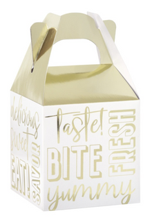 Gold Metallic Foil Favor Boxes 8ct