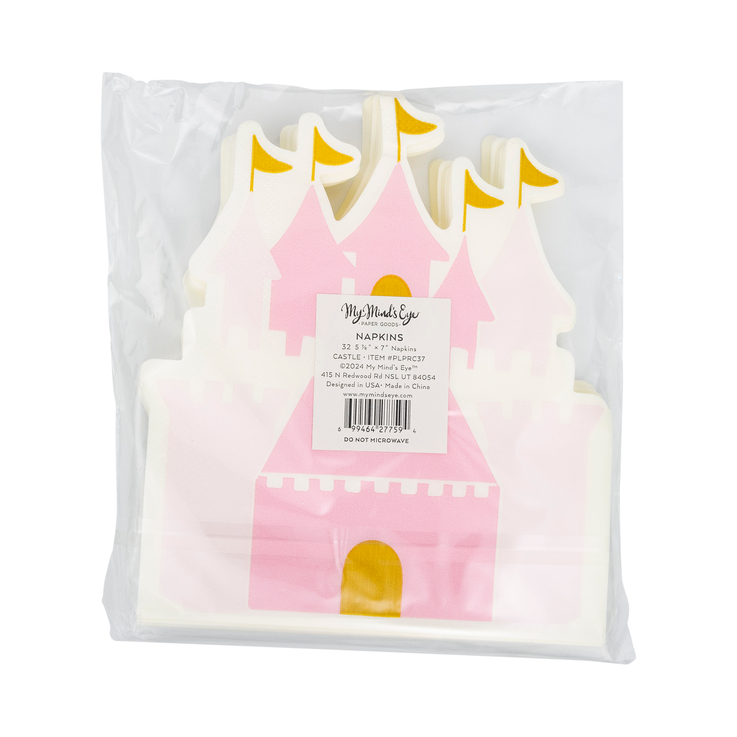 Princess Castle Shaped Guest Napkins 18ct