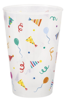 Birthday Mayhem 16oz Frosted Reusable Plastic Cup 6ct
