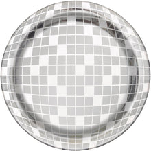 Dance Party Disco Ball Round 9in Dinner Plates 8ct - Foil Board