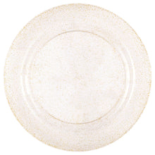 Gold Glitter Plastic Round Plates 8ct