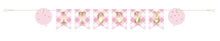 Pink Gingham 1st Birthday Pennant Banner 6ft