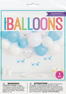 Blue Gingham 1st Birthday Balloon Arch Kit