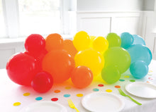 Balloon Garland Table Runner with Confetti Cutouts