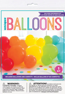 Balloon Garland Table Runner with Confetti Cutouts