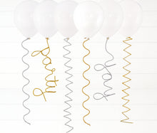 Silver & Gold Pipe Cleaner Balloon Tails 6ct