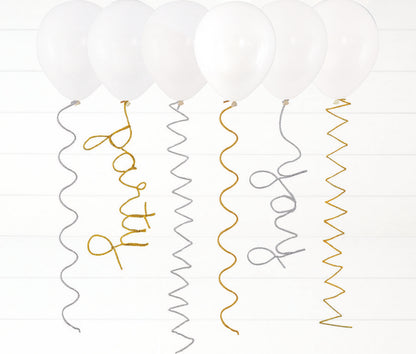 Silver & Gold Pipe Cleaner Balloon Tails 6ct
