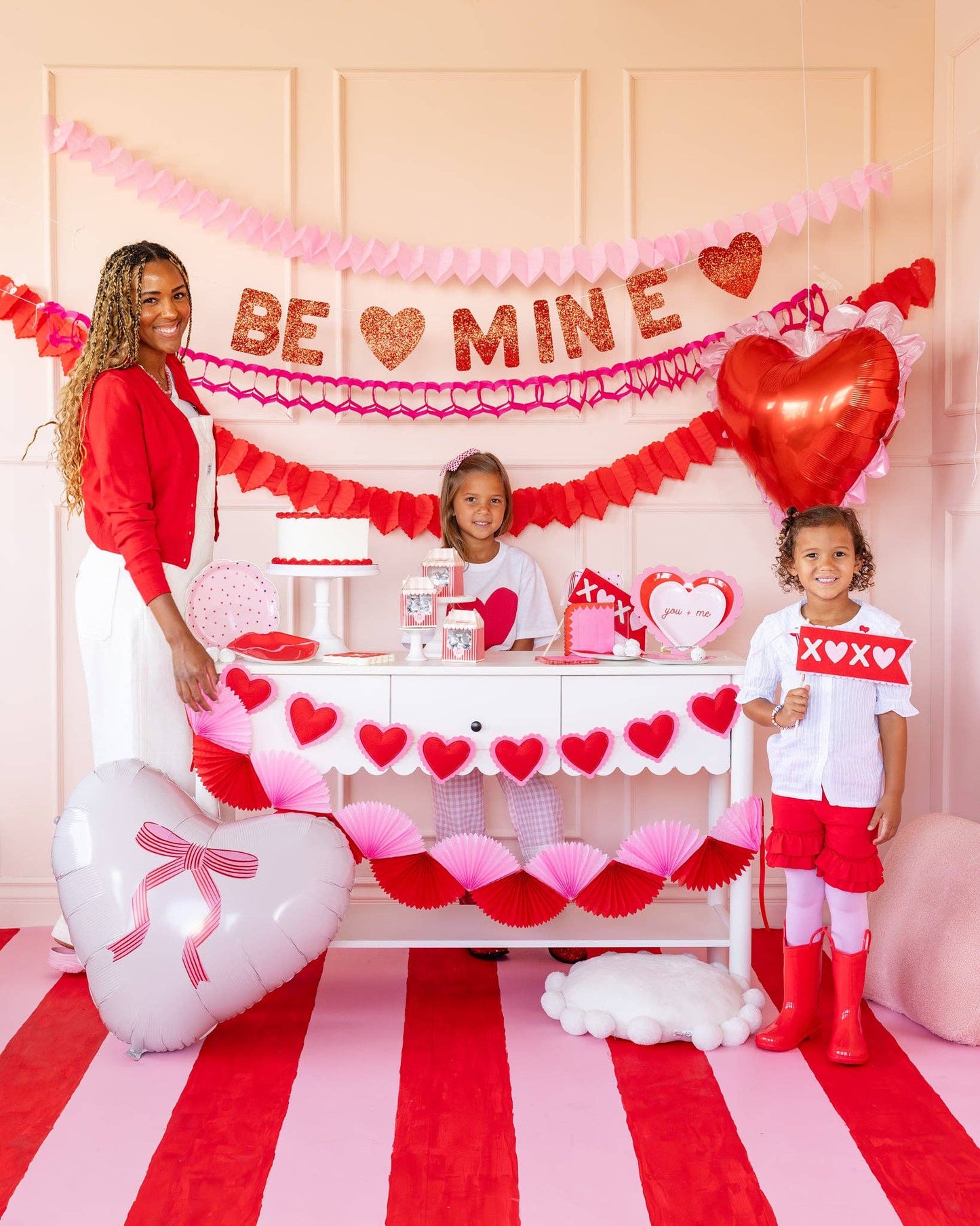 #071 Bow Heart Mylar Balloon