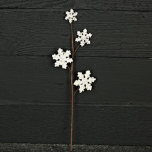 15in Glitter Wood Snowflake Pick