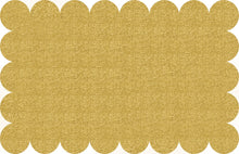 Gold Glitter Scalloped Plastic Placemats 8ct