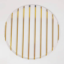 Golden Stripes Large Plates 10" (8 Pack)