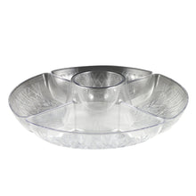 Crystalware Clear 4 Compartment Plastic Lazy Susan Tray 16in