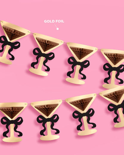 Espresso Martini Banner - 3D paper banner, dirty 30, tini bit older