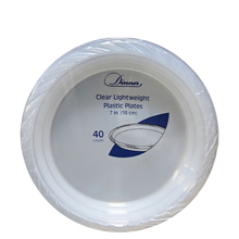 Clear 7in Plastic Plates 40ct