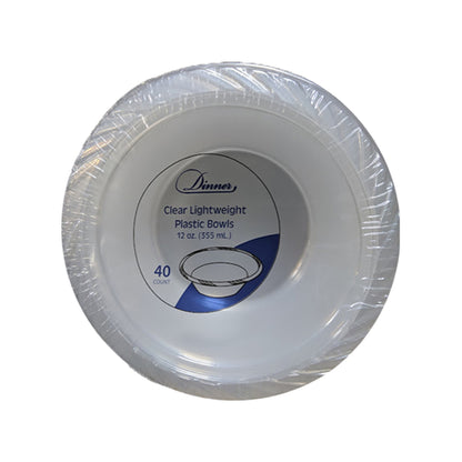 12oz Clear Plastic Bowls 40ct