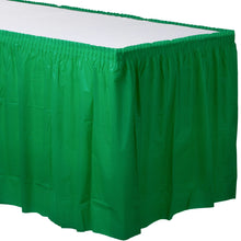 Green Plastic Table Skirt 29" x 21 ft.
