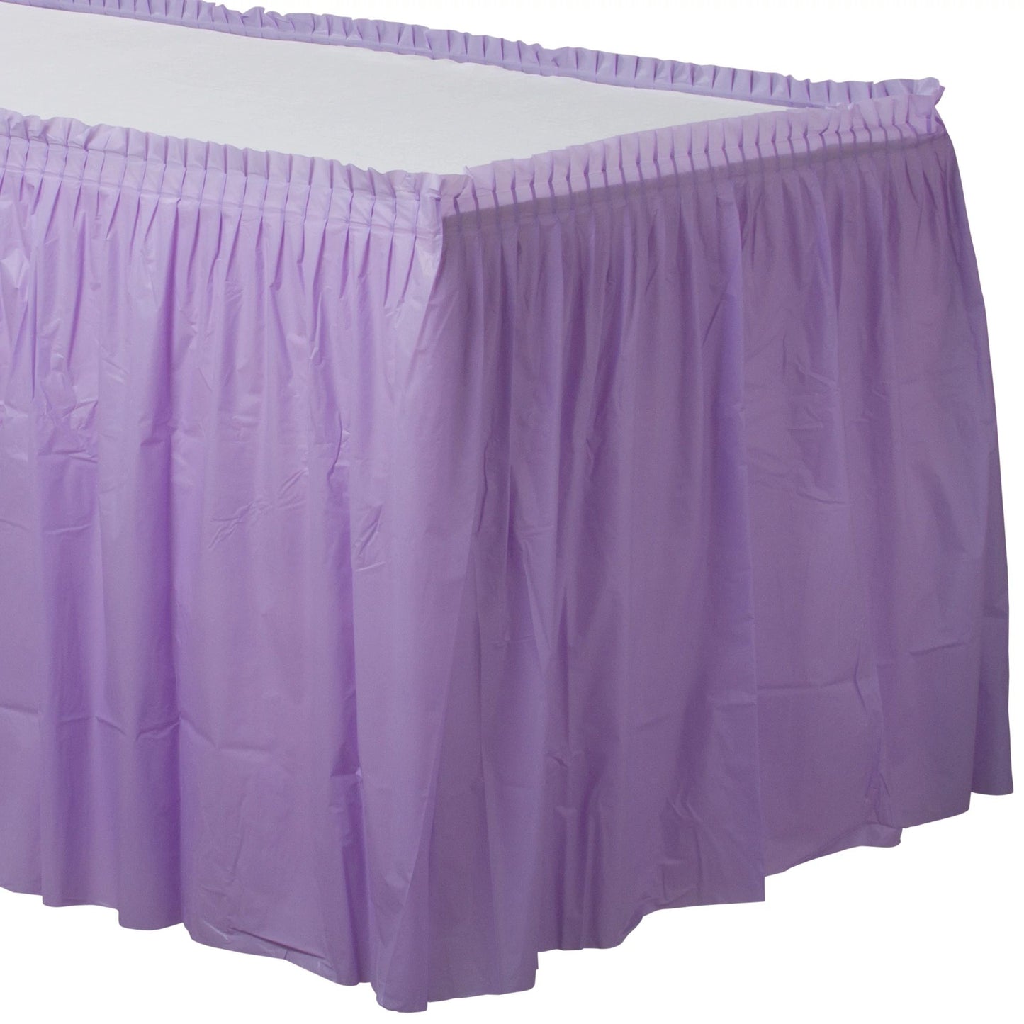 Lavender Plastic Table Skirt 29" x 21 ft.