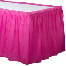 Hot Pink Plastic Table Skirt 29" x 21 ft.