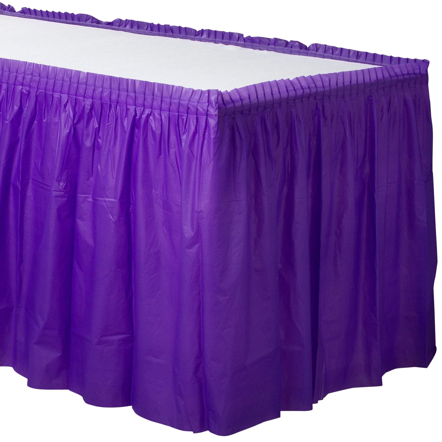 Purple Plastic Table Skirt 29" x 21 ft.
