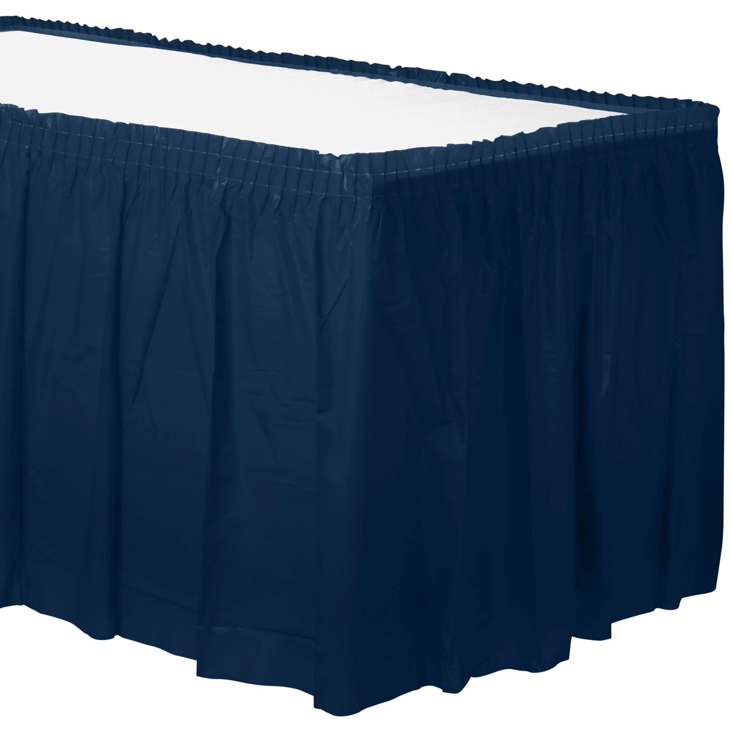 Navy Blue Plastic Table Skirt 29" x 21 ft.