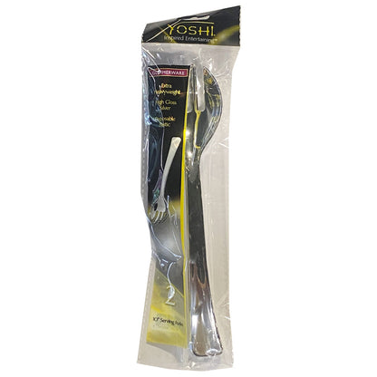 10in Silver Plastic Serving Forks 2ct