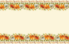 Watercolor Fall Pumpkins Rectangular Plastic Table Cover 54 x 84