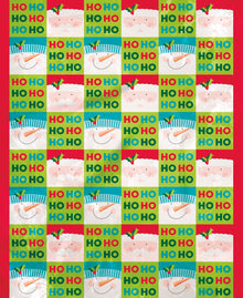 Holly Santa Jumbo Cellophane Gift Bag 36" x 44"