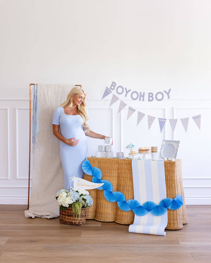 Blue Tissue Bunting Banner