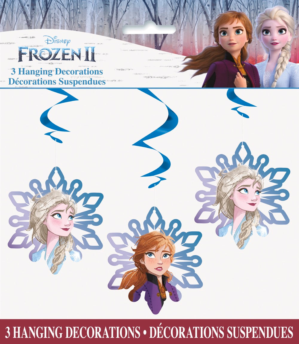 Disney Frozen Hanging Swirl Decorations 26in 3ct